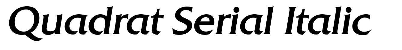 Quadrat Serial Italic